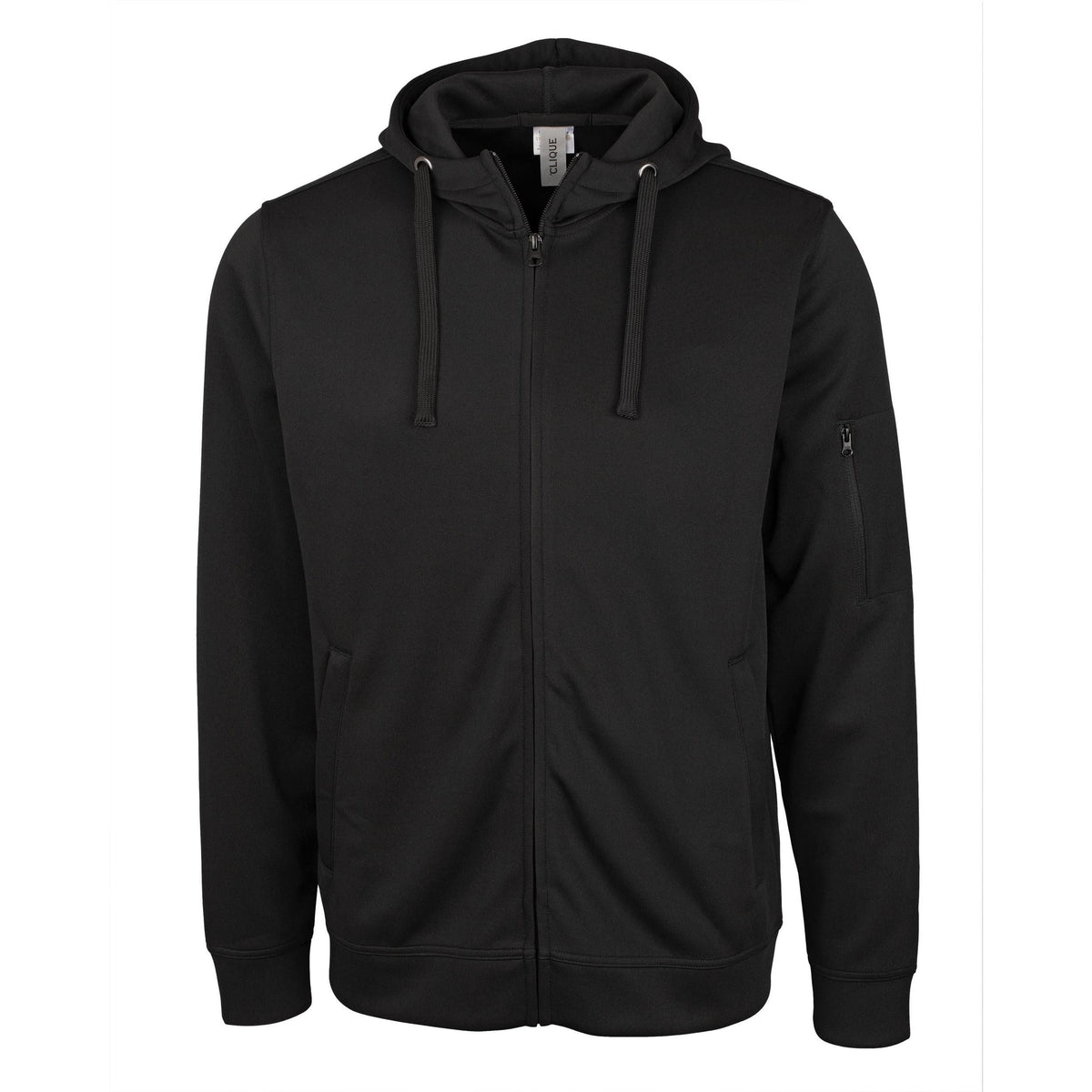 Clique Lift Solution-dyed Performance Unisex Full Zip Hooded Sweatshirt