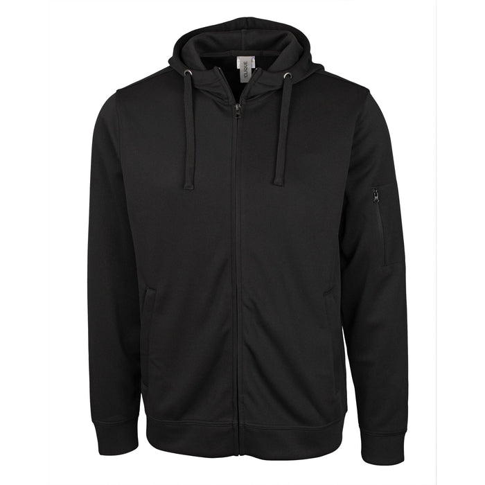 Clique Lift Solution-dyed Performance Unisex Full Zip Hooded Sweatshirt
