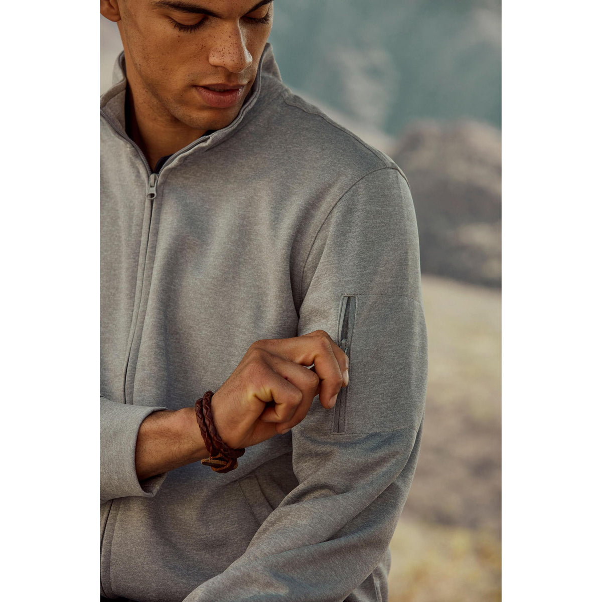 Clique Lift Solution-dyed Performance Unisex Full Zip Sweatshirt