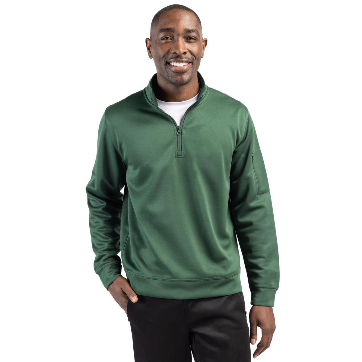 Clique Lift Solution-dyed Performance Unisex Half Zip Sweatshirt