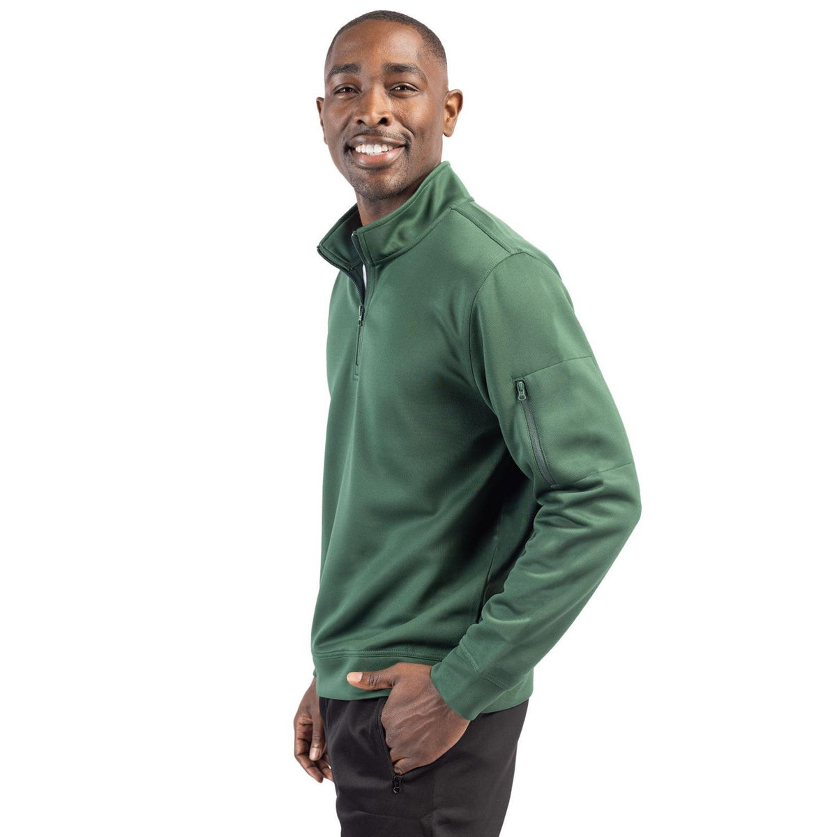 Clique Lift Solution-dyed Performance Unisex Half Zip Sweatshirt