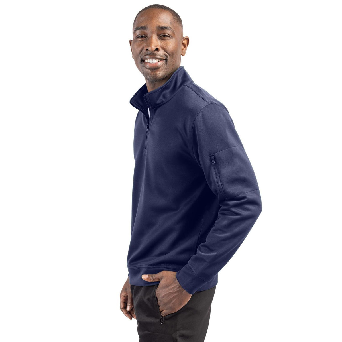 Clique Lift Solution-dyed Performance Unisex Half Zip Sweatshirt