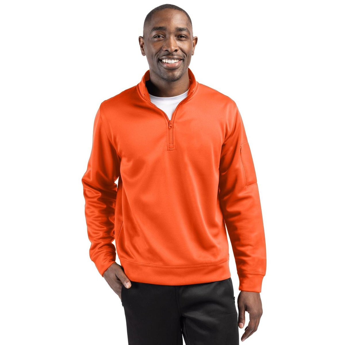 Clique Lift Solution-dyed Performance Unisex Half Zip Sweatshirt