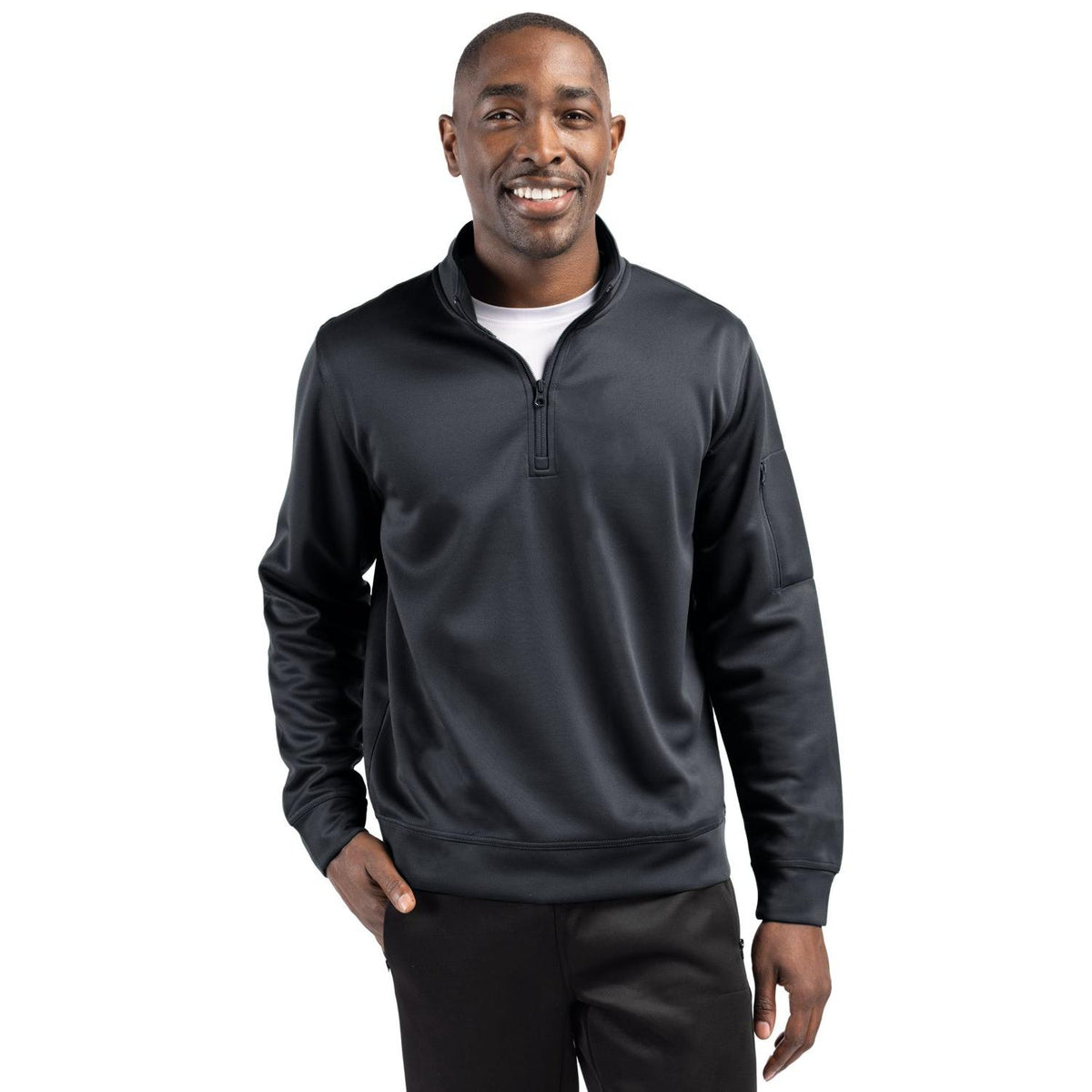 Clique Lift Solution-dyed Performance Unisex Half Zip Sweatshirt
