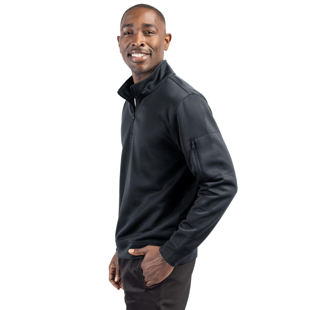 Clique Lift Solution-dyed Performance Unisex Half Zip Sweatshirt