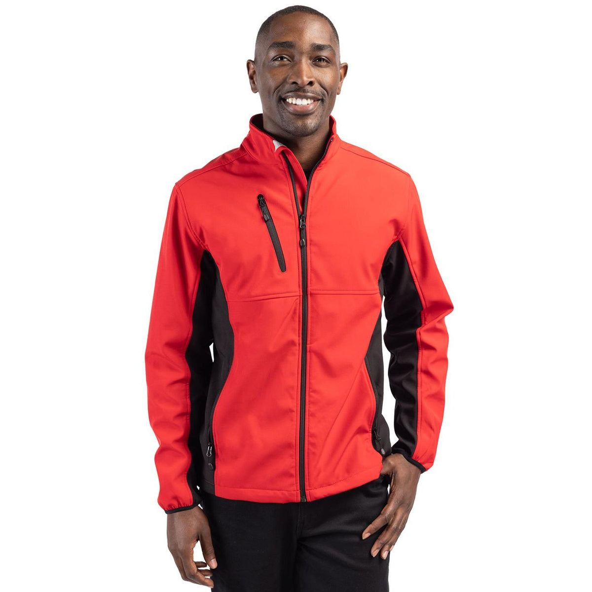 Clique Narvik Recycled Colorblock Stretch Softshell Mens Full Zip Jacket
