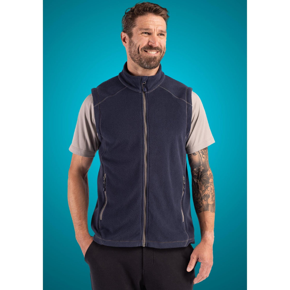 Clique Powder Recycled Fleece Mens Full Zip Vest