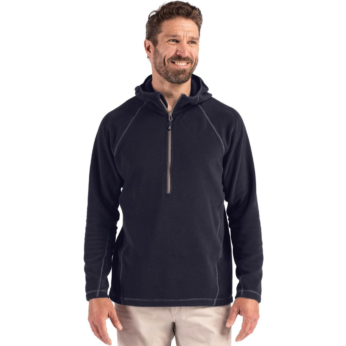 Clique Powder Recycled Fleece Mens Half Zip Sweatshirt