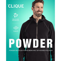 Clique Powder Recycled Fleece Mens Half Zip Sweatshirt