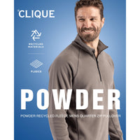 Clique Powder Recycled Fleece Mens Quarter Zip Jacket