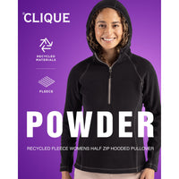 Clique Powder Recycled Fleece Womens Half Zip Sweatshirt
