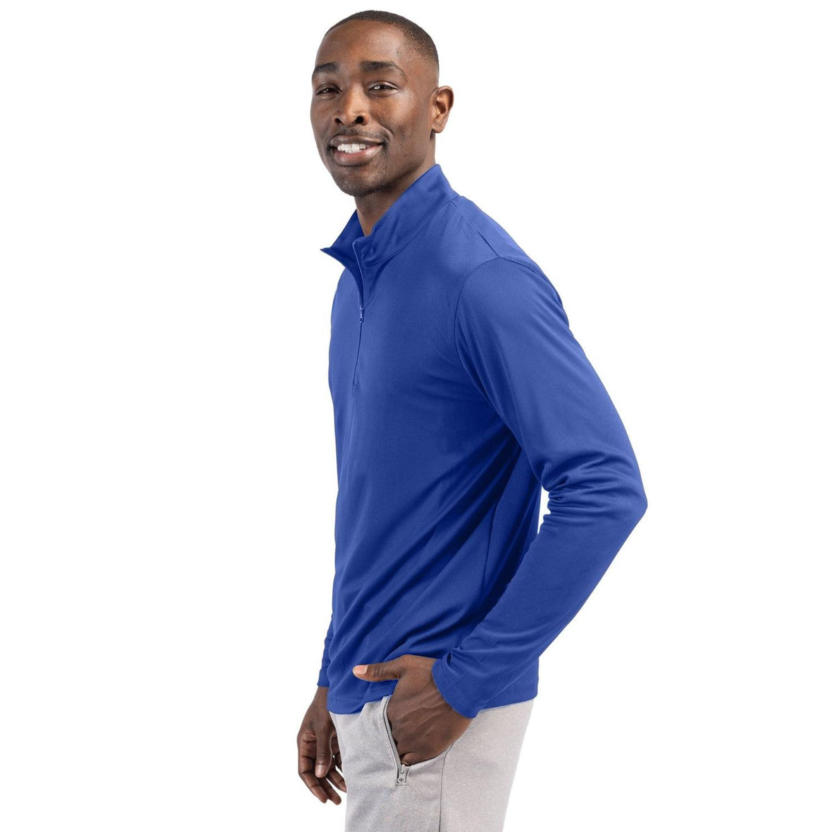 Clique Spin Solution-dyed Performance Interlock Mens Half Zip