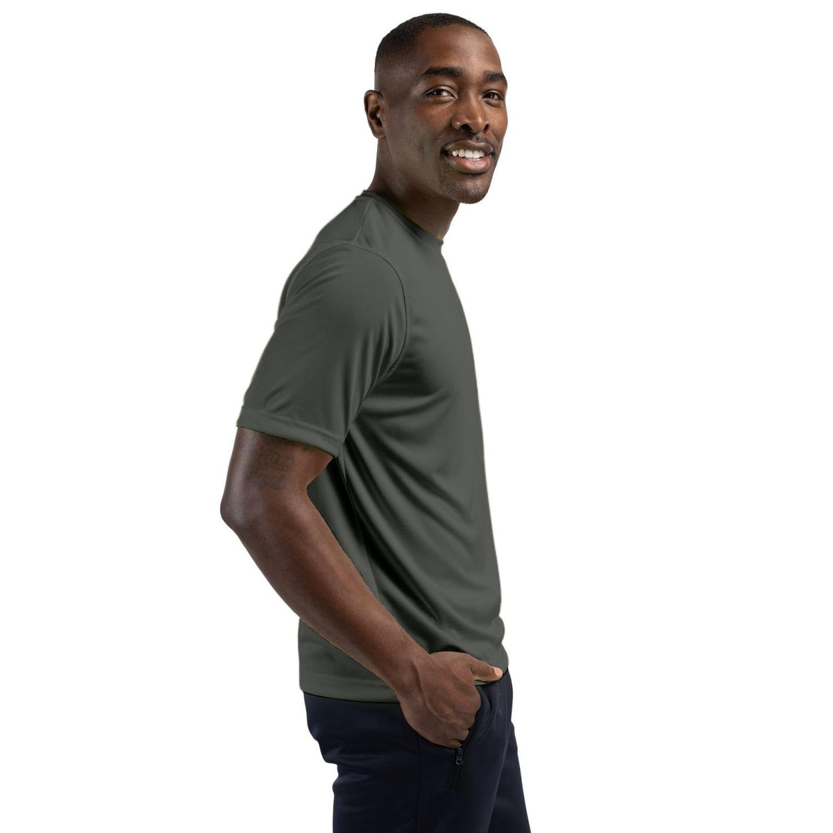Clique Spin Solution-dyed Performance Jersey Mens Short Sleeve Tee