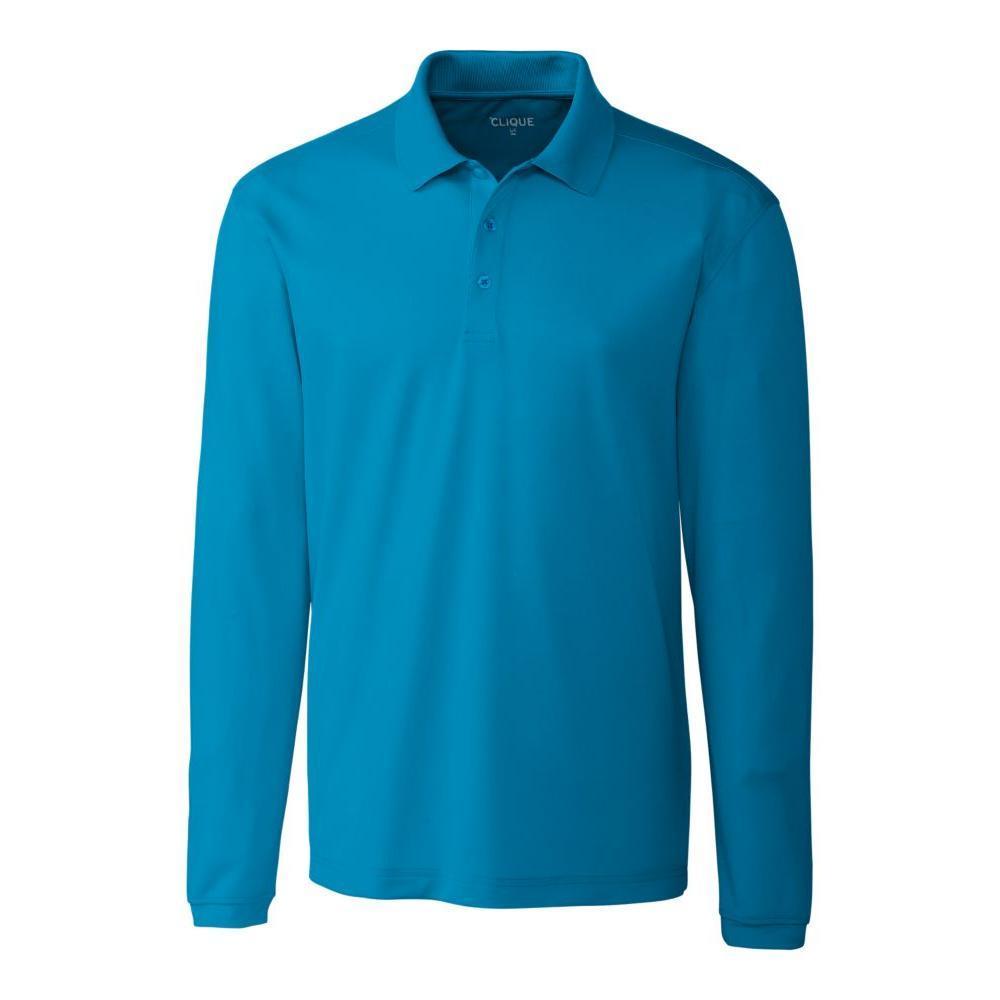 Clique Spin Solution-dyed Performance Pique Mens Long Sleeve Polo