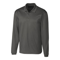 Clique Spin Solution-dyed Performance Pique Mens Long Sleeve Polo