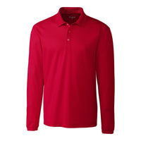 Clique Spin Solution-dyed Performance Pique Mens Long Sleeve Polo