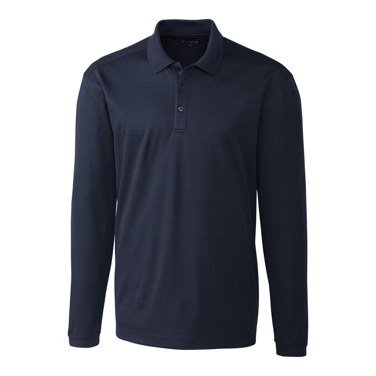 Clique Spin Solution-dyed Performance Pique Mens Long Sleeve Polo