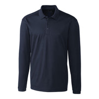 Clique Spin Solution-dyed Performance Pique Mens Long Sleeve Polo