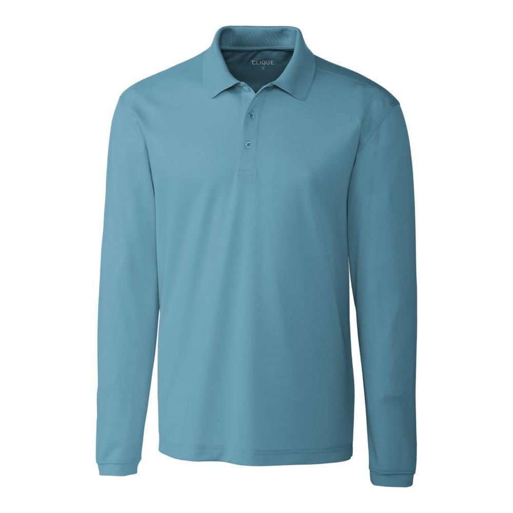 Clique Spin Solution-dyed Performance Pique Mens Long Sleeve Polo