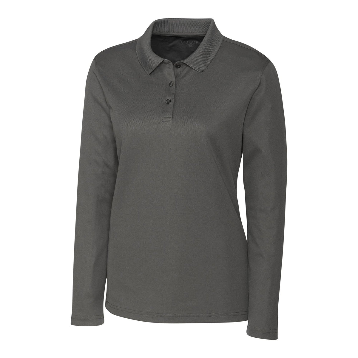 Clique Spin Solution-dyed Performance Pique Womens Long Sleeve Polo