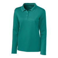 Clique Spin Solution-dyed Performance Pique Womens Long Sleeve Polo