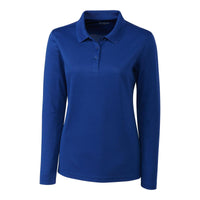 Clique Spin Solution-dyed Performance Pique Womens Long Sleeve Polo