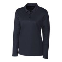 Clique Spin Solution-dyed Performance Pique Womens Long Sleeve Polo