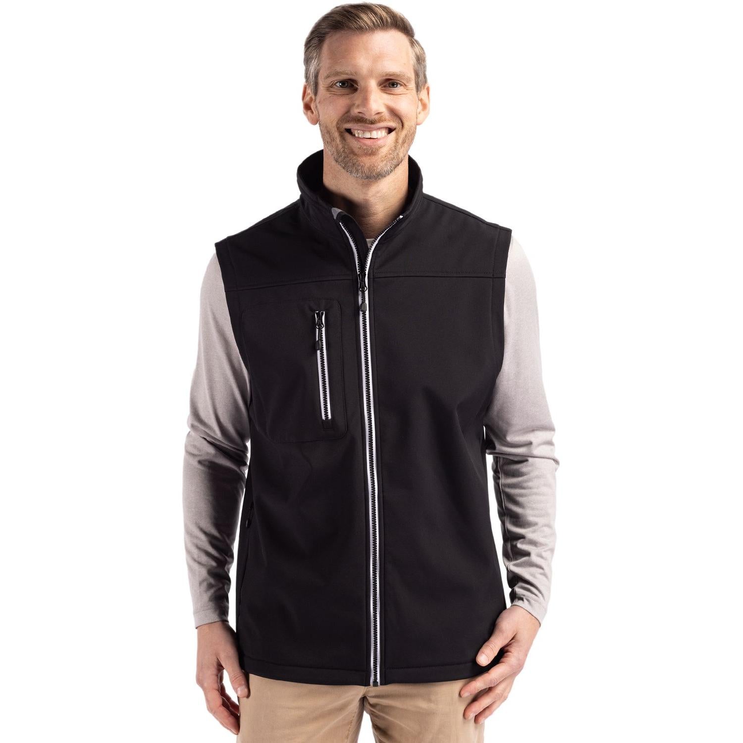 Clique Telemark Recycled Stretch Softshell Mens Full Zip Vest Canadian ...