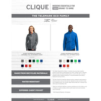 Clique Telemark Recycled Stretch Softshell Womens Full Zip Jacket