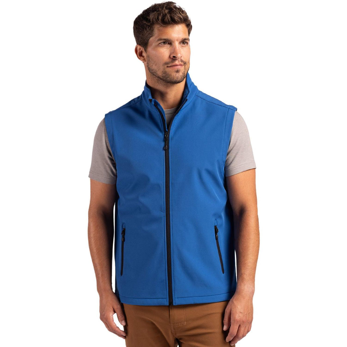 Clique Tempo Recycled Stretch Softshell Mens Full Zip Vest