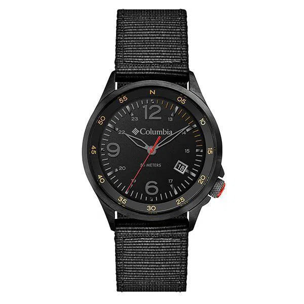 Columbia Watch - Canyon Ridge - Black 3-Hand Date Black Nylon, Columbia, Canada