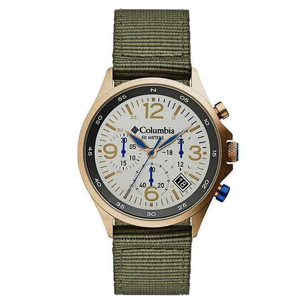 Columbia Watch - Canyon Ridge - Stone Chronograph Date Olive Nylon, Columbia, Canada