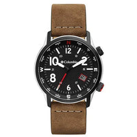 Columbia Watch - Outbacker - Black 3-Hand Date Camel Leather, Columbia, Canada