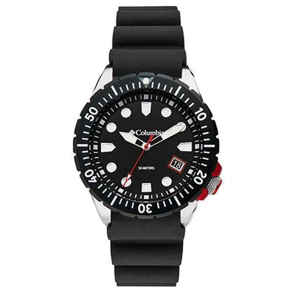 Columbia Watch - Pacific Outlander - Black 3-Hand Date Black Silicone, Columbia, Canada