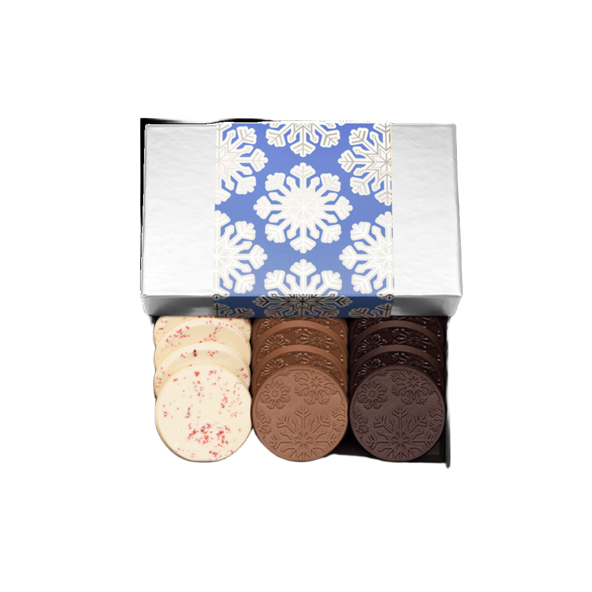 Corporate Gift 12-Piece Large Chocolate Cookie Gift Set – Luxury Holiday Packaging – Snowflake
