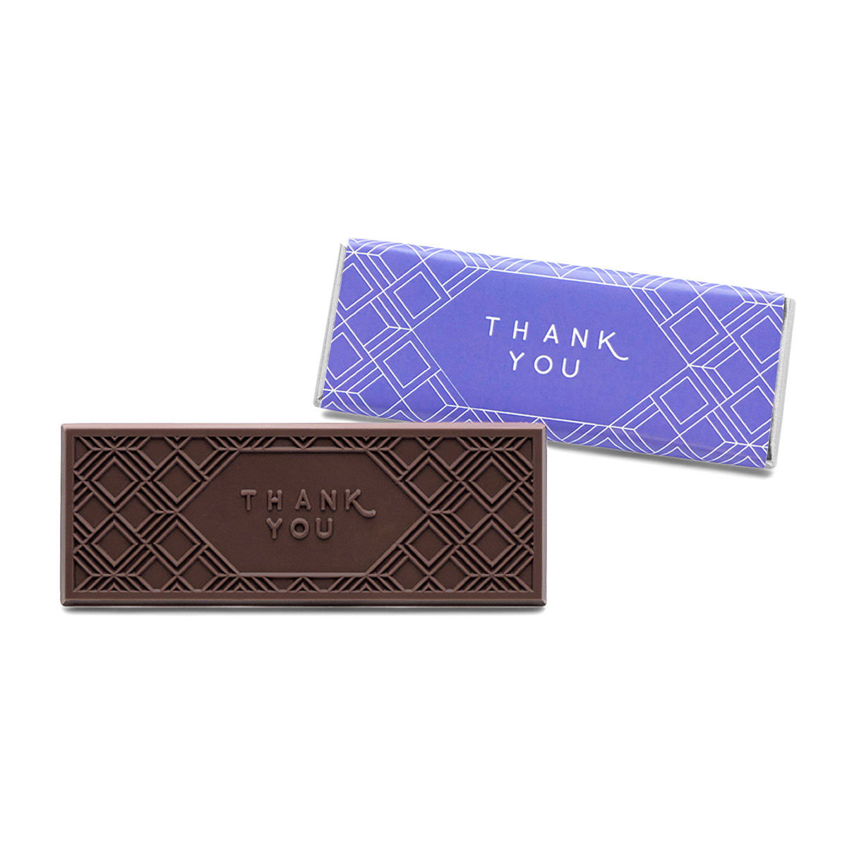Corporate Gift 2″x5″ Dark Chocolate Wrapper Bar – Thank You – Case of 50