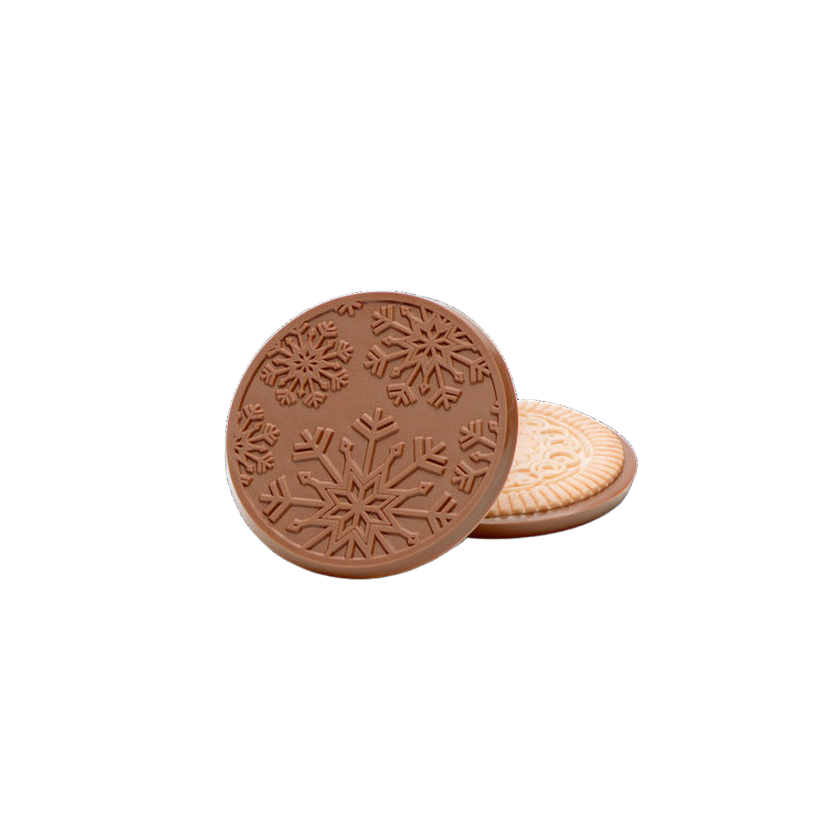 Corporate Gift 3.2″ Large Milk Chocolate Sugar Cookie – Snowflake – Case of 50