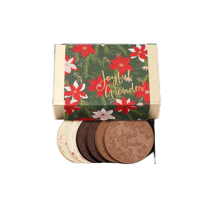 Corporate Gift 6-Piece Large Chocolate Cookie Gift Set – Luxury Holiday Packaging – Joyful