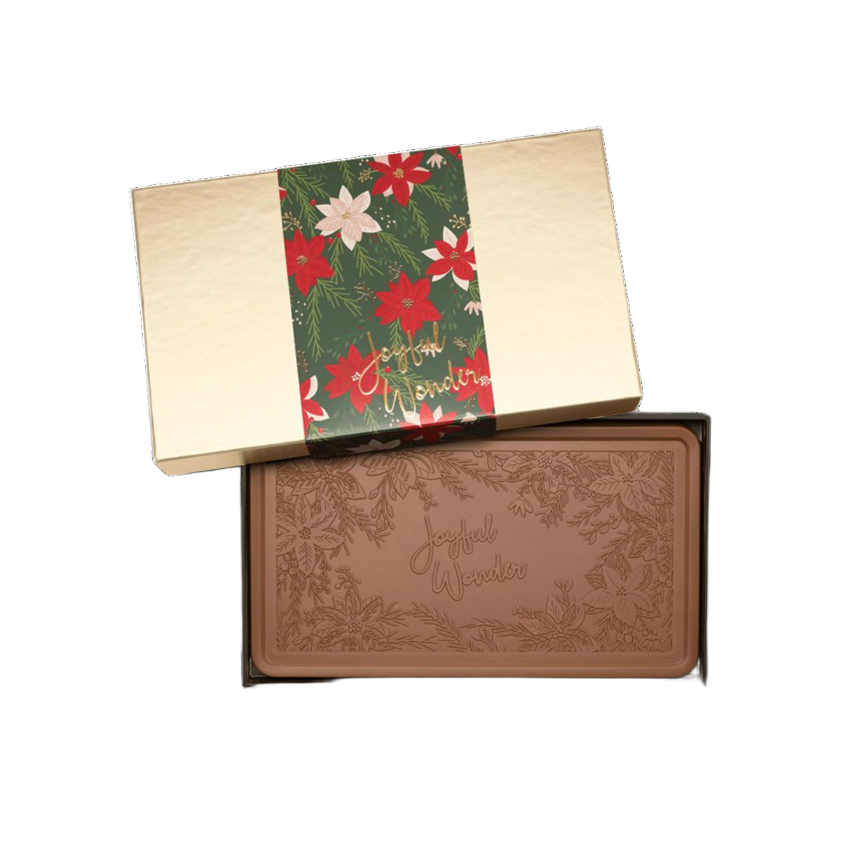 Corporate Gift Giant 2lb. Chocolate Bar – Luxury Holiday Packaging – Joyful