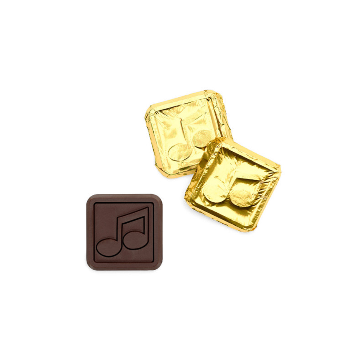 Corporate Gift Premium Gold Foil Dark Chocolate Coin – Music Note – Case of 250