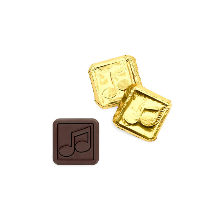 Corporate Gift Premium Gold Foil Dark Chocolate Coin – Music Note – Case of 250