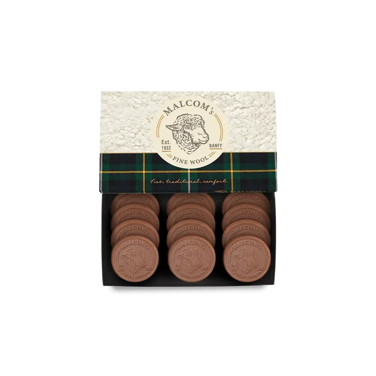 Custom Logo 12-Piece Gourmet Chocolate Shortbread Cookie Gift Set – Classic Packaging