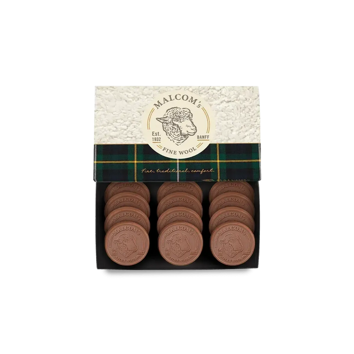 Custom Logo 12-Piece Gourmet Chocolate Shortbread Cookie Gift Set – Classic Packaging
