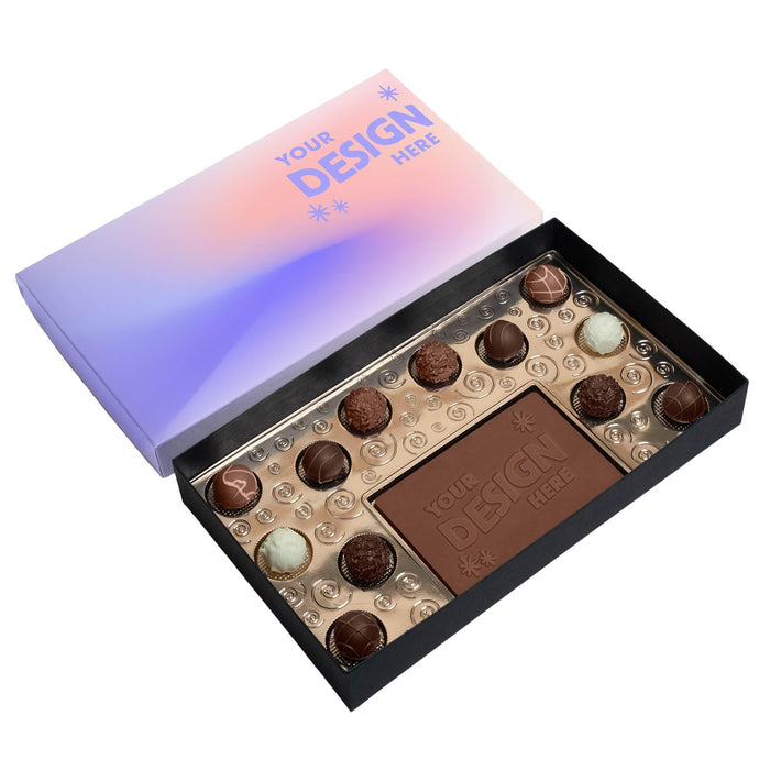 Custom Logo 13-Piece Truffle Gift Box with Premium Lindt Truffles – Luxury Packaging