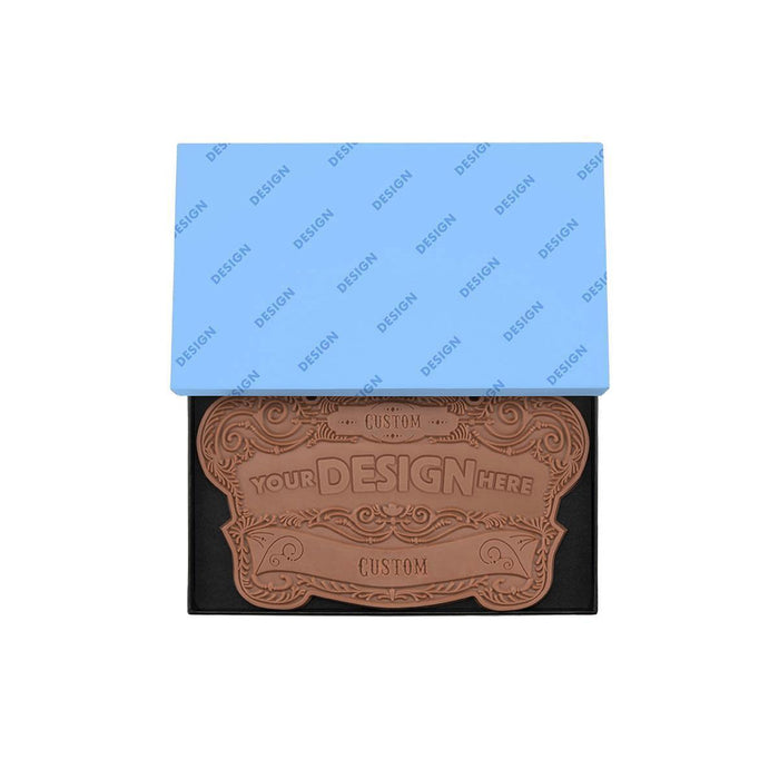 Custom Logo 14″x8″ Engraved Custom Chocolate Shape – Classic Packaging