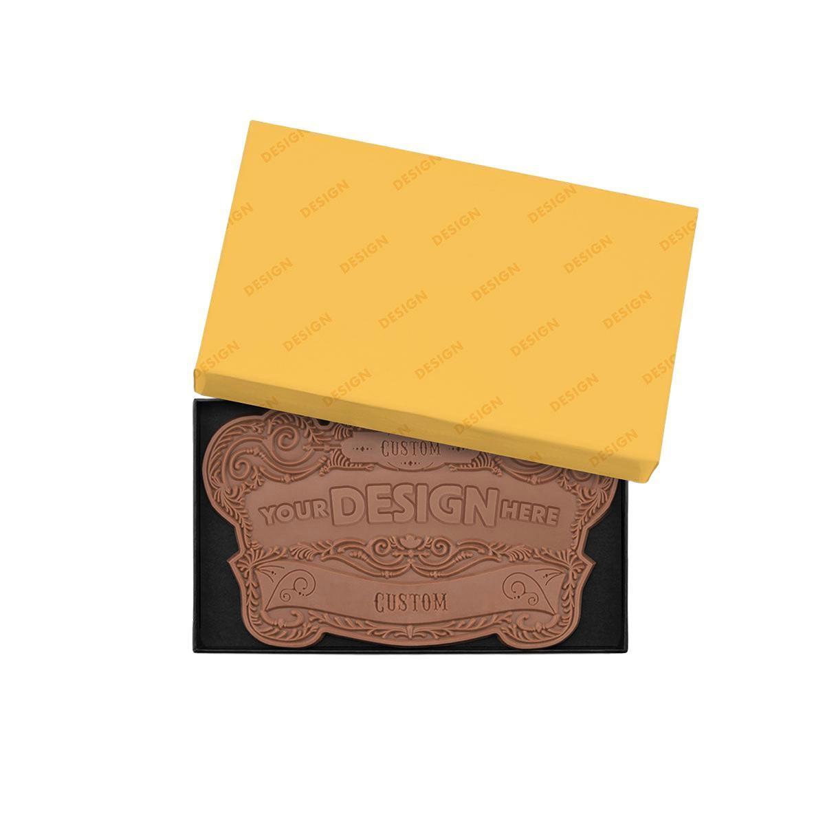 Custom Logo 14″x8″ Engraved Custom Chocolate Shape – Luxury Packaging