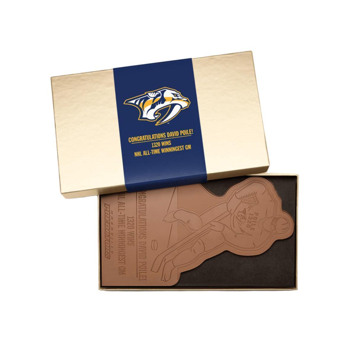 Custom Logo 14″x8″ Engraved Custom Chocolate Shape – Luxury Packaging