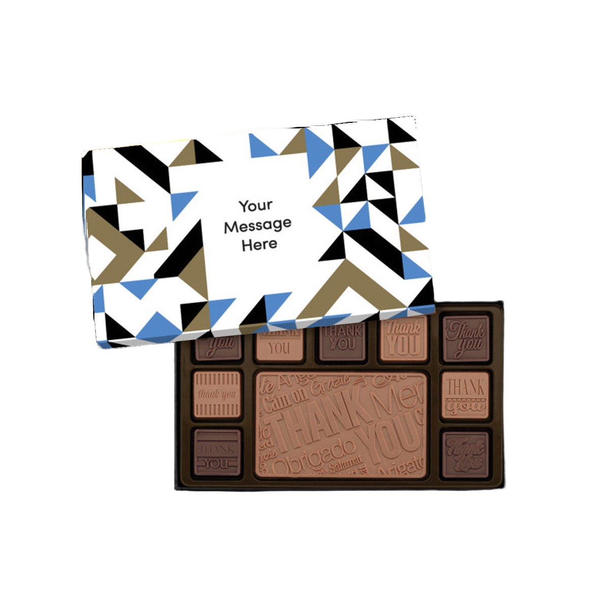 Custom Logo 19-Piece Ensemble Chocolate Gift Set – Personalized Packaging – Thank You