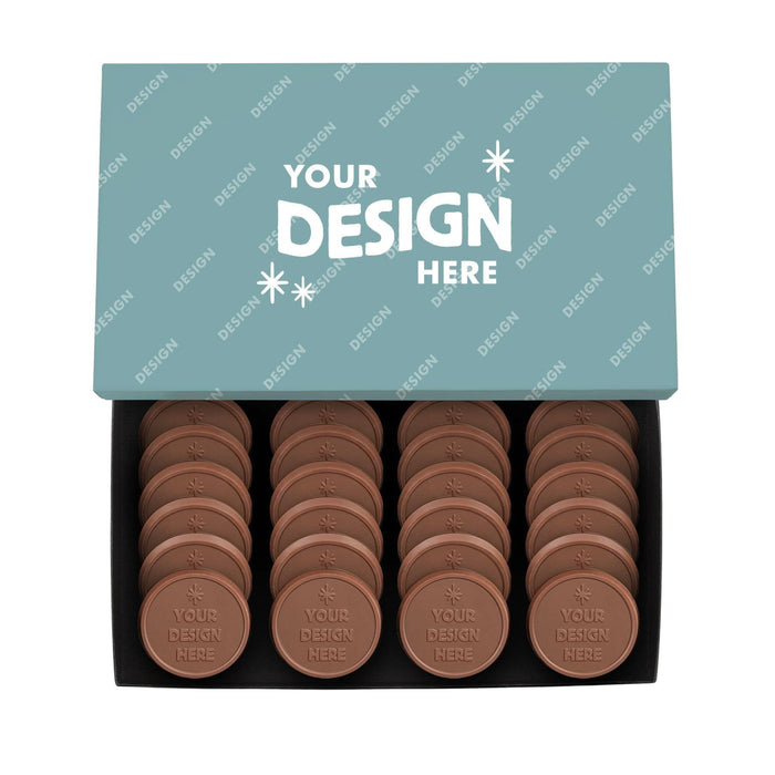 Custom Logo 24-Piece Ultimate Chocolate Shortbread Cookie Gift Set – Classic Packaging
