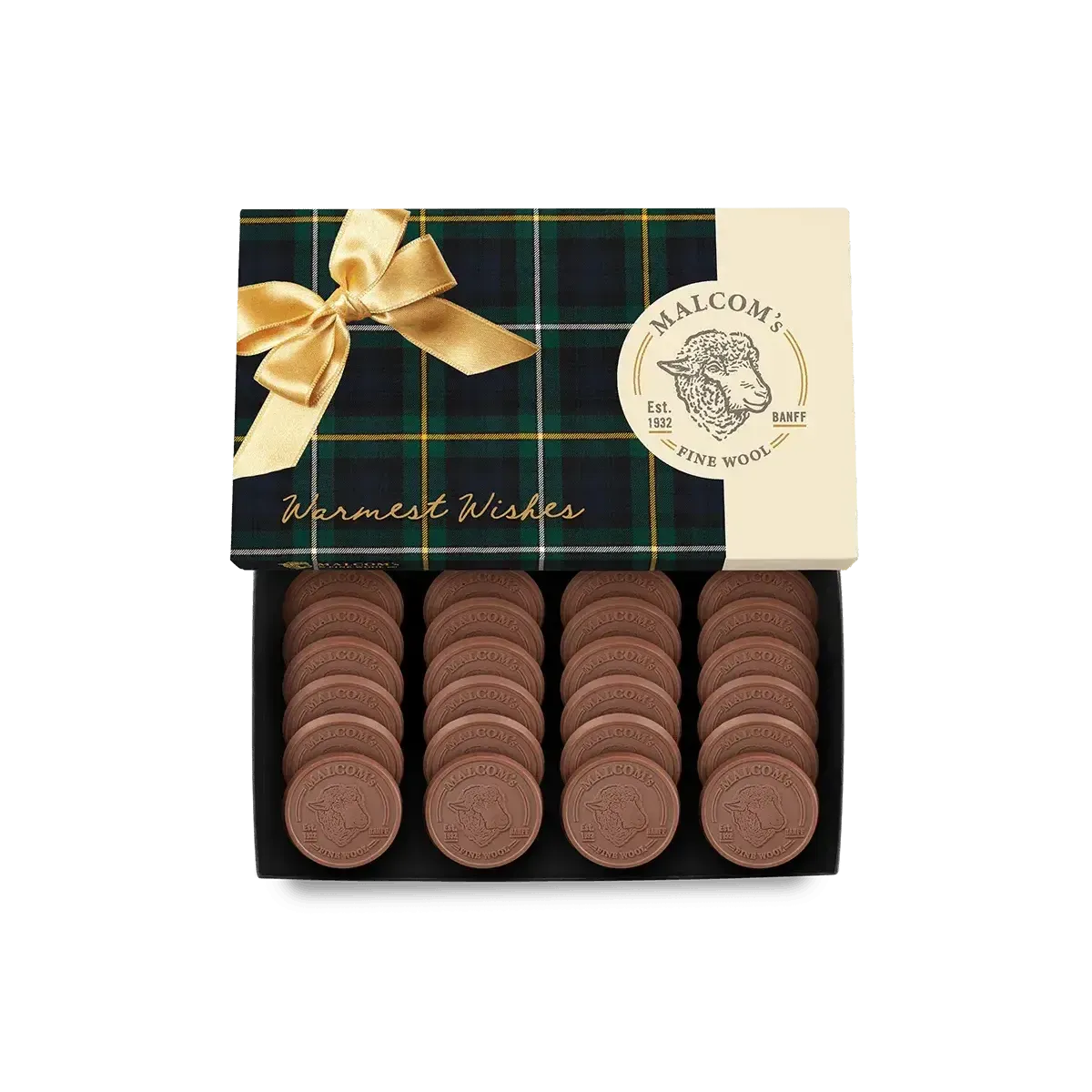 Custom Logo 24-Piece Ultimate Chocolate Shortbread Cookie Gift Set – Classic Packaging